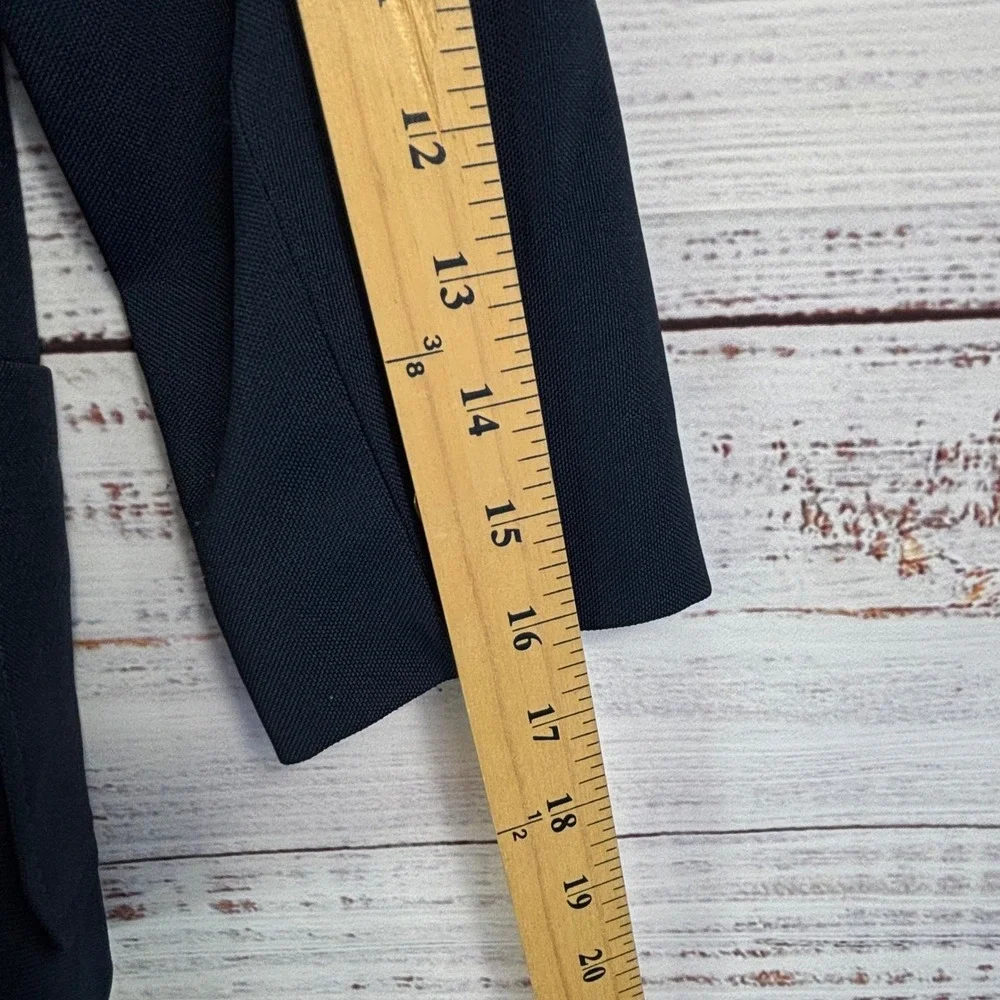 Vintage Blazer 8/10 Kids Navy Blue Textured Gold Crest Buttons Preppy Ivy Twee